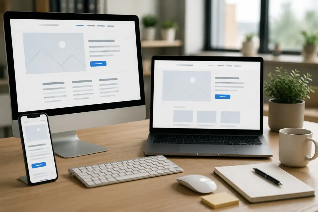 Planning the placement of the website content