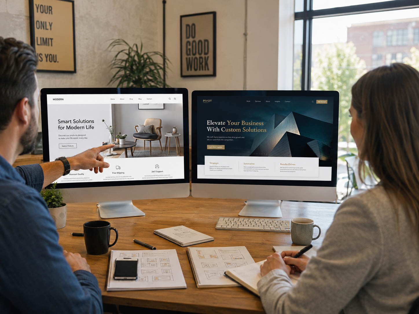 Custom vs Template Website